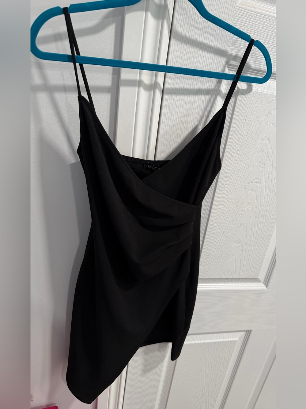 Eclipse Black V-Neck Mini Dress